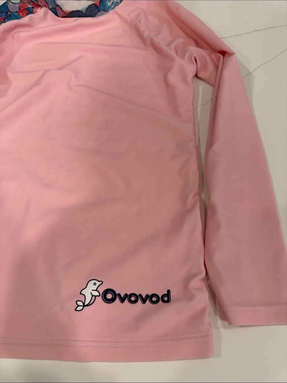 Girls size 7/8 Swim Suit, Rash Guard and Matching Swim Shorts